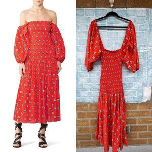 RHODE Harper Smocked Printed floral size xs